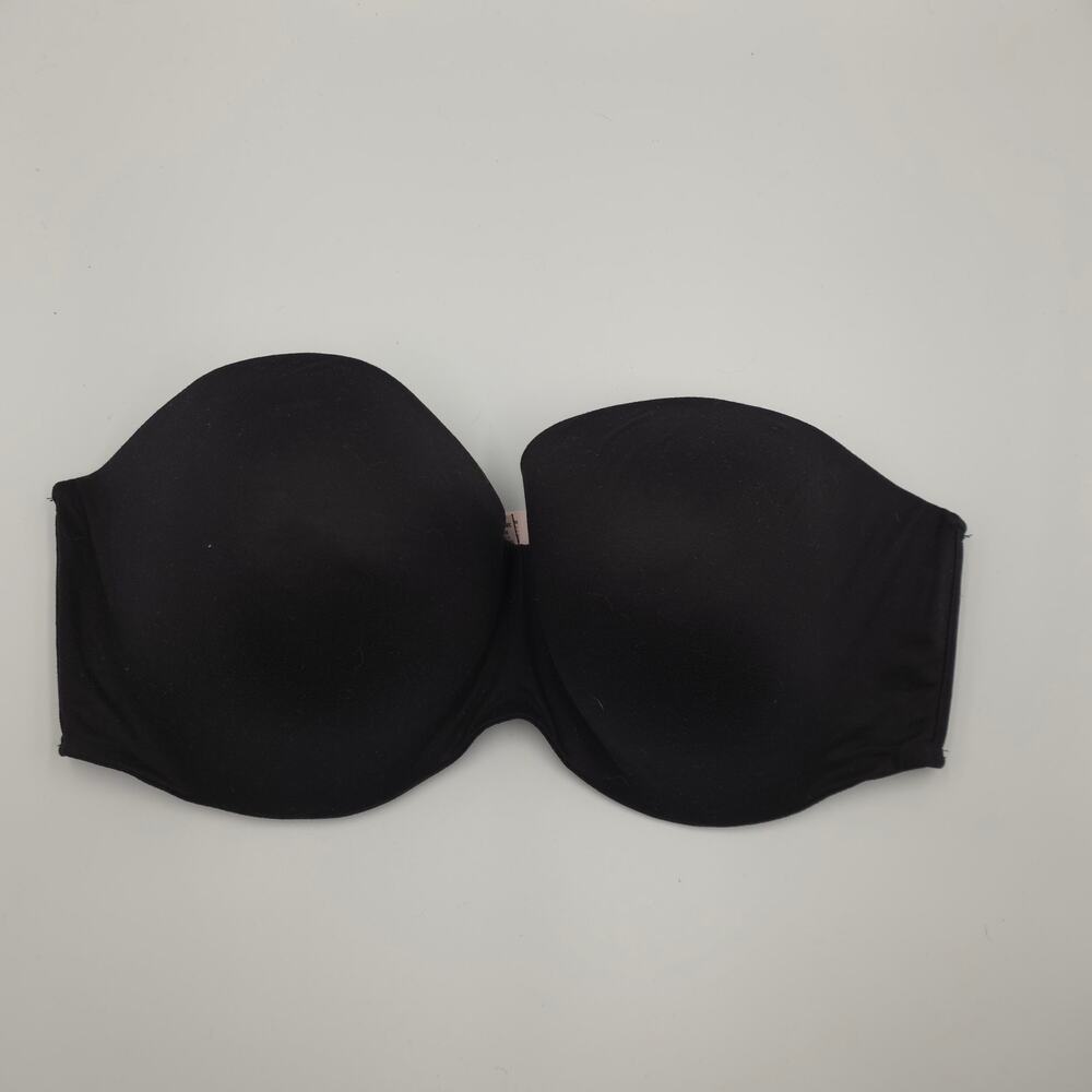 Body by Victoria's Secret Lined Strapless Bra in Black Size 38DDD